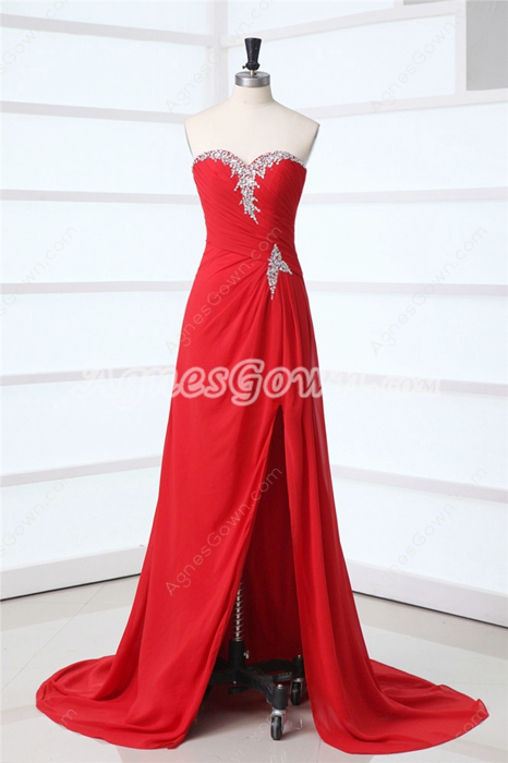 George Red Sweetheart Evening Dresses