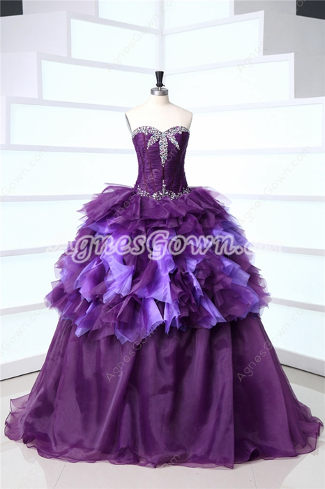 Best Purple Puffy Mitzy Quinceanera Dresses