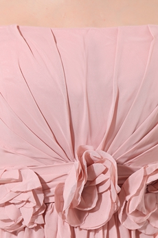 Romantic Strapless A-line Full Length Dusty Rose Formal Evening Dress 