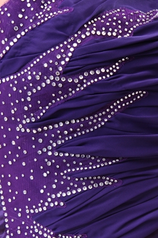 Hot Sheath Mini Length Purple Nightclub Dress With Crystals 