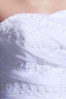 Dazzling White Organza Puffy Wedding Dress With Multi Layered 
