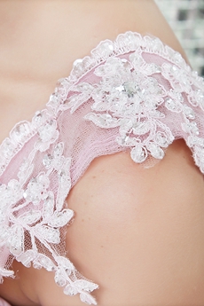 Charming Double Straps Empire Pink Chiffon Maternity Prom Dress 