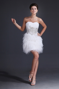 Sparkled Short Puffy White Sweet Sixteen Dress With Tassel 