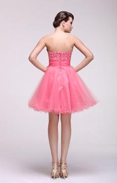 Adorable Puffy Short Length Peach Sweet Sixteen Dress