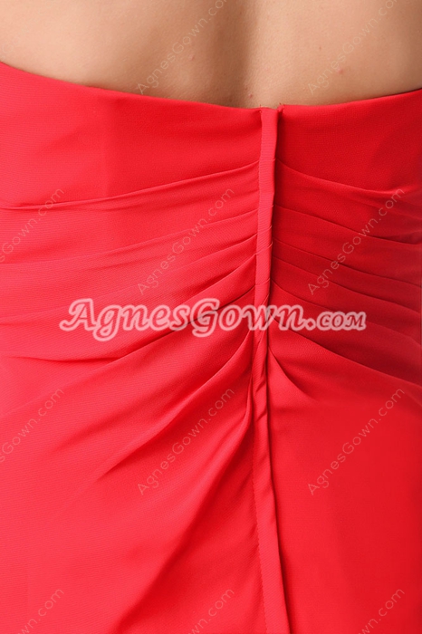 Gorgeous Sweetehart A-line Red Chiffon Celebrity Evening Dress 