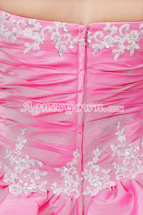 Classic Ball Gown Hot Pink Taffeta Vestidos de Quinceanera Dress