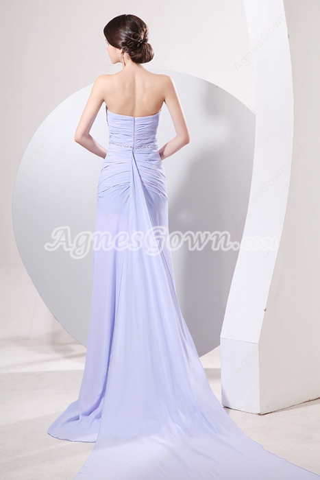 Dazzling Sweetheart A-line Full Length Lavender Formal Evening Dress 