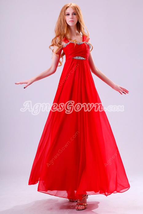 Desirable Ankle Length Empire Maternity Prom Dress 
