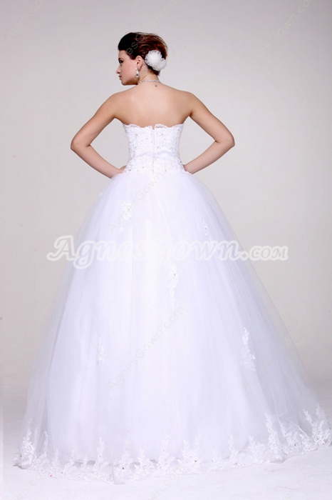 Perfect Strapless Simple White Quinceanera Dress