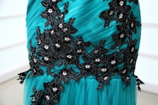 Charming V-Neckline Trumpet/Mermaid Teal Color Prom Dress 