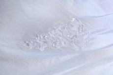 Exclusive Cap Sleeves Taffeta & Tulle Bridal Dress 