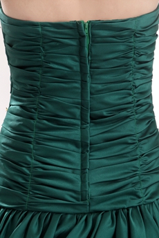 Mini Length Dark Green Quince Dress For Damas
