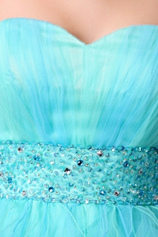Adorable Sweetheart Blue Tulle Sweet Sixteen Dress 