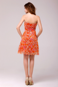 Special Sweetheart A-line Short Length Orange Homecoming Dress 