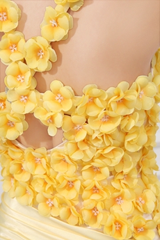 Chic Yellow Daisy Cocktail Dress 