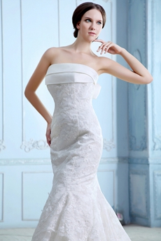 Retro Trumpet/Fishtail Ivory Lace Wedding Dress 