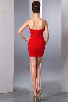 Exquisite Mini Length Red Homecoming Dress 