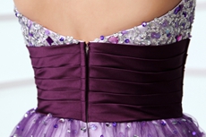 Cute Purple Quince Dress For Damas 