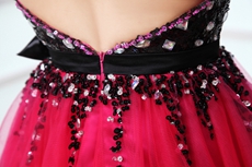 Sassy Sweetheart Black & Hot Pink Damas Dress With Rhinestones 