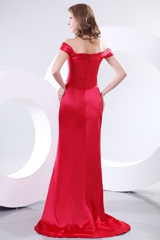 Charming Off The Shoulder Red Mother Of The Bride Dress 