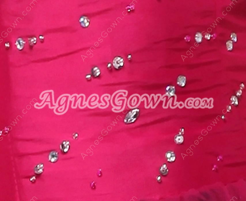 Gentle Hot Pink & Black Mini Length Sweet Sixteen Dress 