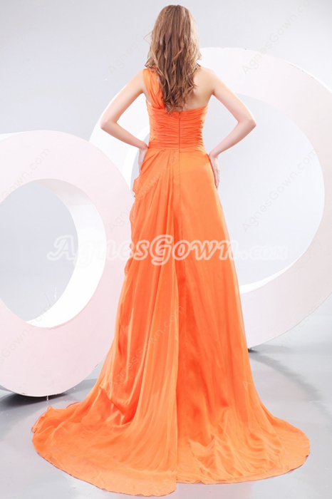 Charming One Straps A-line Orange Formal Evning Dress 