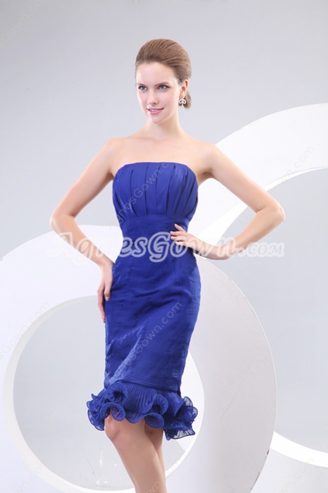 Cool Knee Length Royal Blue Wedding Guest Dress 