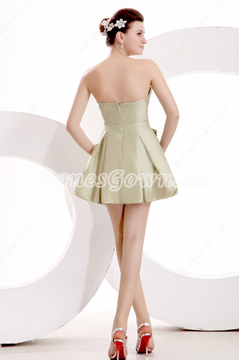 Sassy Mini Length Sage Homecoming Dress 