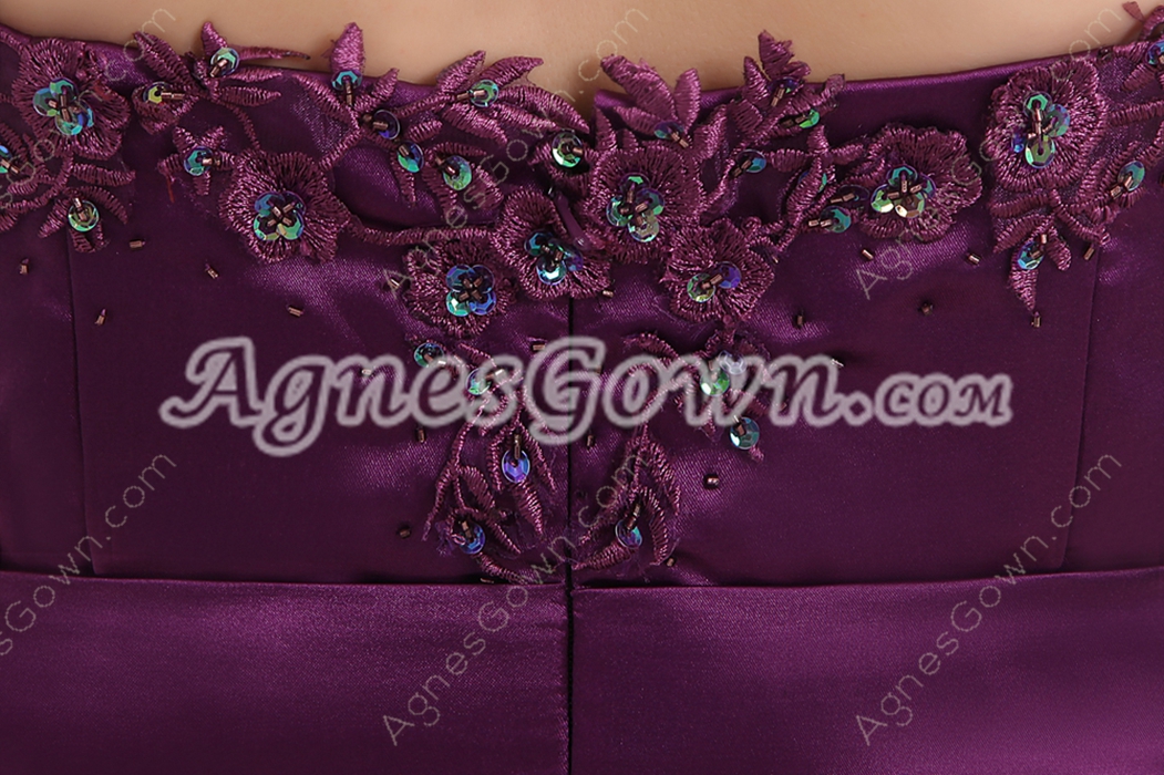 Fantastic Trumpet/Mermaid Full Length Purple Prom Dress 