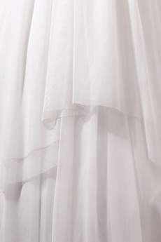 Asymmetrical Waist One Shoulder Beach Wedding Gown 