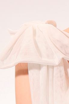 Ivory Chiffon Wedding Dress For Pregnancy Brides 