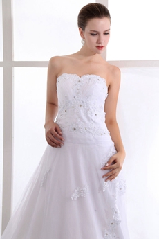Elegant Princess Lace Wedding Dress Dropped Waist 