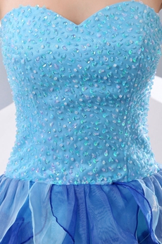 Colorful Sweetheart Rainbow Sweet Sixteen Dress With Exquisite Beads 