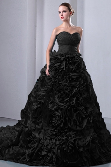 Gothic Black Wedding Dress 2016