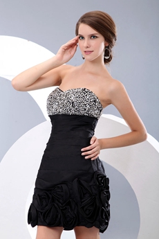 Fashionable Mini Length Black Cocktail Party Dress