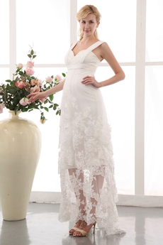 Casual Lace Maternity Wedding Gown 