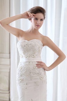 Flattering Beaded Fishtail Wedding Dress Luxury 