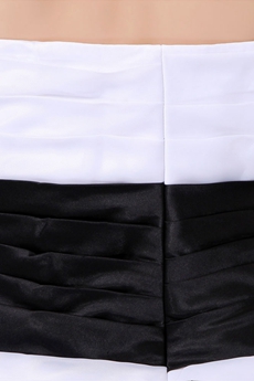 Sheath Mini Length White & Black Cocktail Dress 