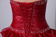 Gorgeous Burgundy Quinceanera Dress With Multi Layered 