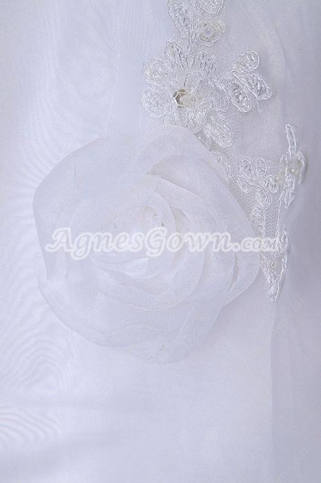 Affordable Asymmetrical Waist Princess Wedding Dress 