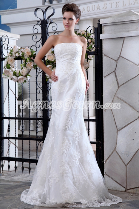 A-line Lace Wedding Dress 1950