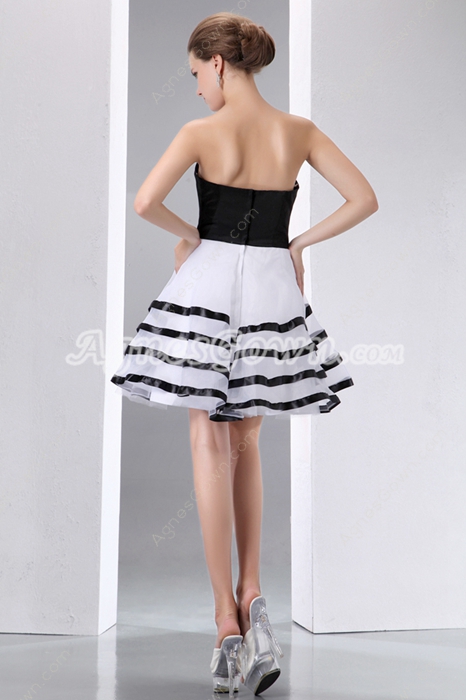 Chic Black & White Damas Dress 