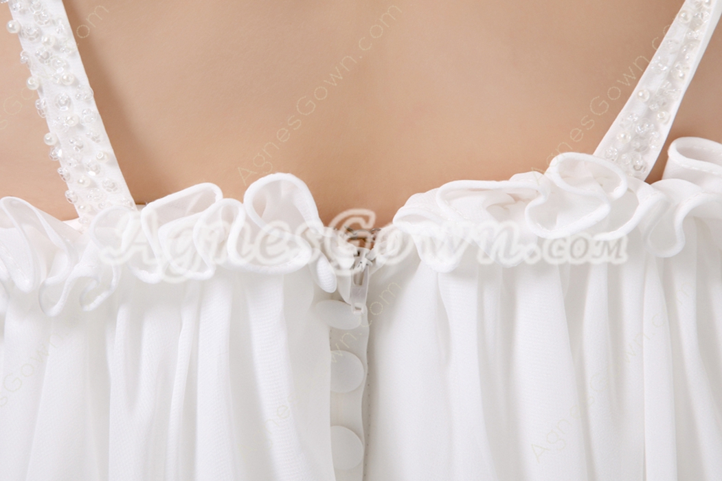 Grecian Maternity Wedding Dress With Beads 