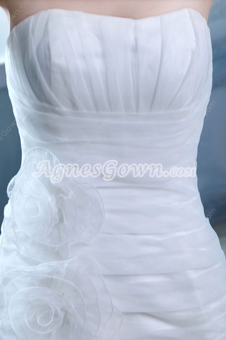Breathtaking A-line Tulle Wedding Dress Dropped Waist 