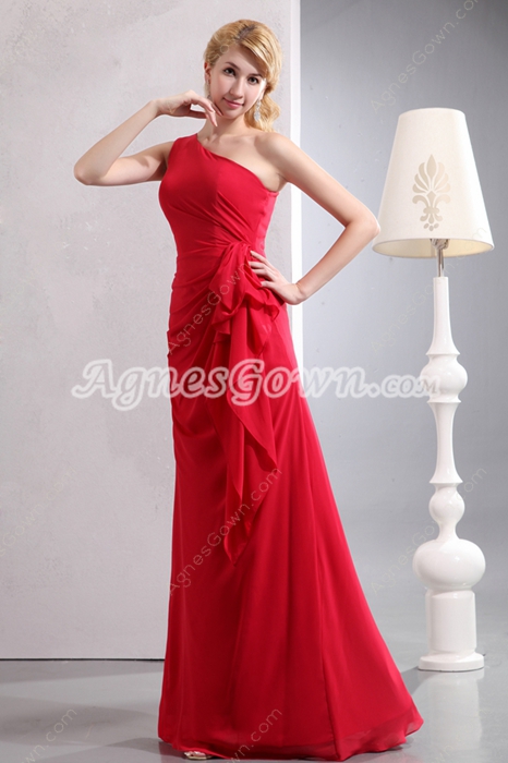Straight/Column Red Mother Of The Bride Dress 