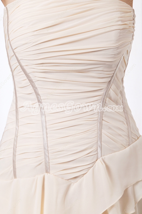 Complicated Light Champagne Prom Pageant Dress 