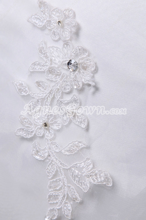 Exquisite One Shoulder Ivory Wedding Dress 