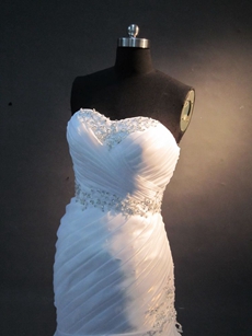 Chic Sweetheart White Organza Mermaid Bridal Dresses