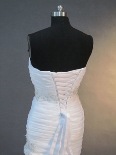Chic Sweetheart White Organza Mermaid Bridal Dresses