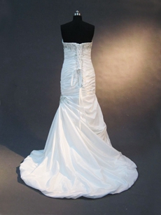 Elegance Taffeta Sweetheart Sheath Wedding Dresses